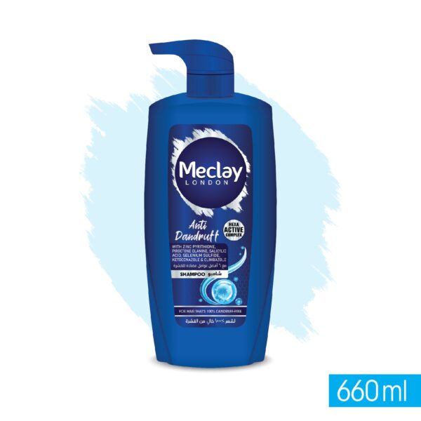 Meclay London Anti Dandruff Shampoo Blue 660ML - Image 3