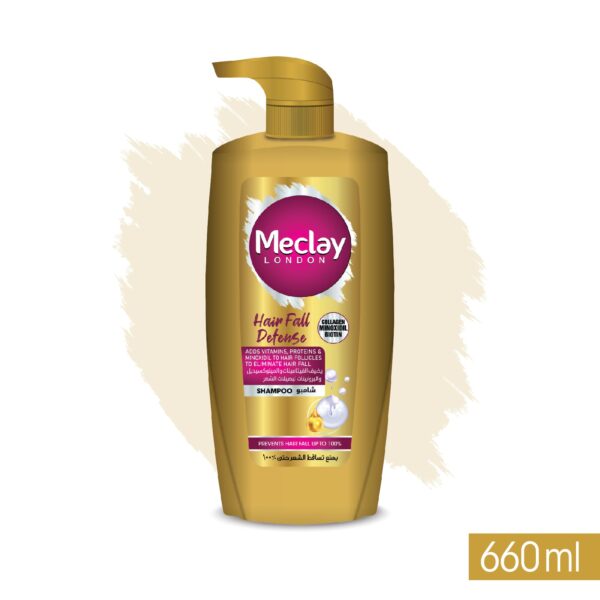 Meclay London Hair Fall Defense Shampoo Golden 660ML - Image 2