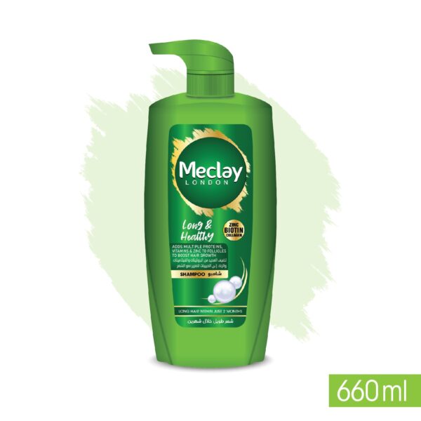 Meclay London Long & Healthy Shampoo Green 660ML - Image 2