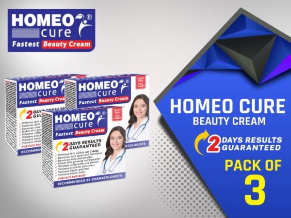 Homeo Cure Beauty Cream Highly Concentrated Fastest 2 Days Results Guaranteed (Pack Of 3)