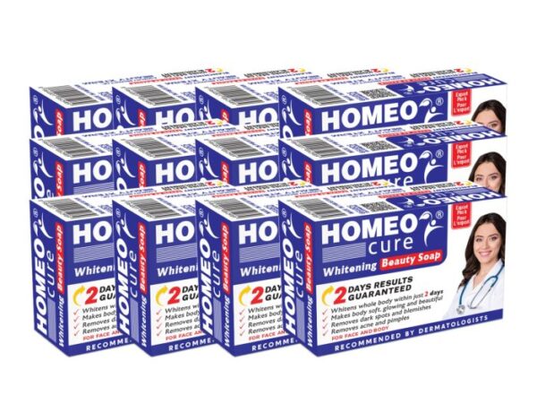 Homeo Cure Whitening Beauty Soap 2 Days Results Guaranteed (Pack of 12)