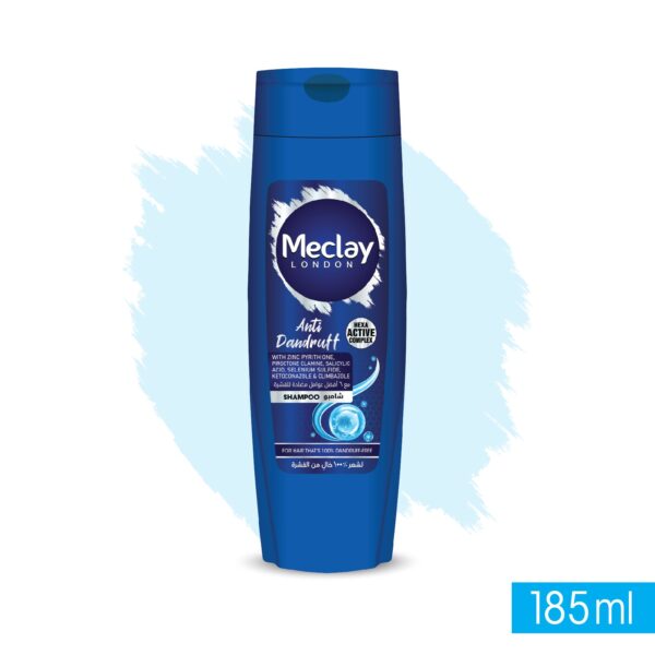 Meclay London Anti Dandruff Shampoo Blue 185ML - Image 2