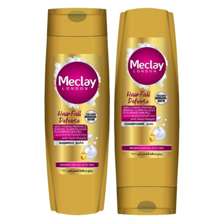 Meclay London Hair Fall Defense Shampoo Golden 185ml + Conditioner Golden 180ml Pair Box