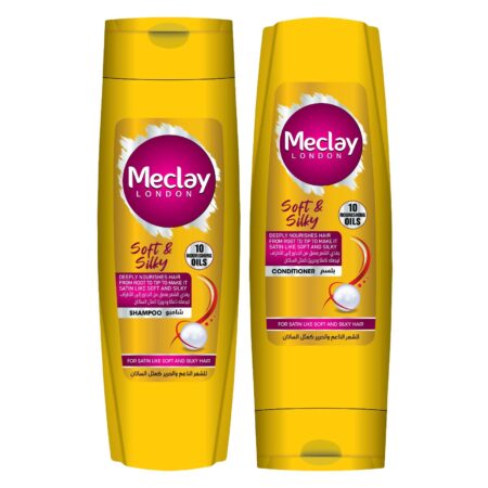 Meclay London Soft & Silky Shampoo Yellow 185ml + Conditioner Yellow 180ml Pair Box