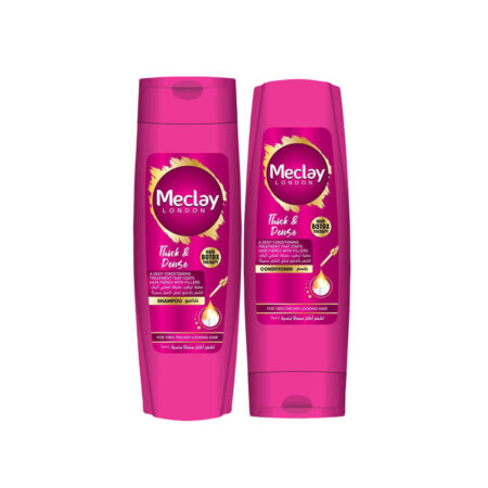 Meclay London Thick & Dense Shampoo Pink 185ml + Conditioner Pink 180ml Pair Box